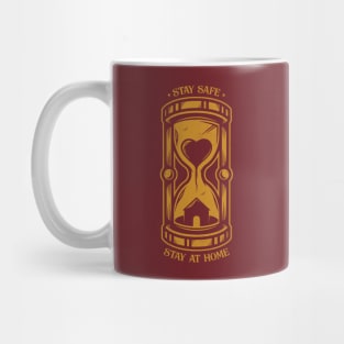 Hourglass Stay At Home Tattoo Design Mug